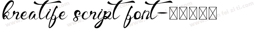 kreatife script font字体转换